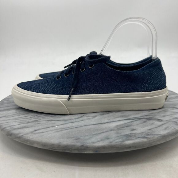 Vans Denim Sneakers Womens 8 Blue Skateboard Shoes Low Top Lace Up Skate Shoe - Picture 4 of 11